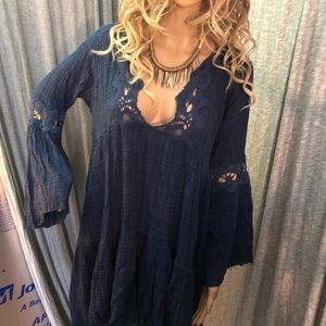 COPY - Free People gauze navy tunic